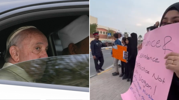 Protest w Bahrajnie na trasie przejazdu papieża Franciszka