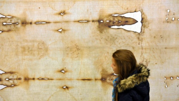 Kopia Całunu Turyńskiego na wystawie w Krakowie