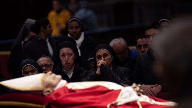 The body of Pope Emeritus Benedict XVI