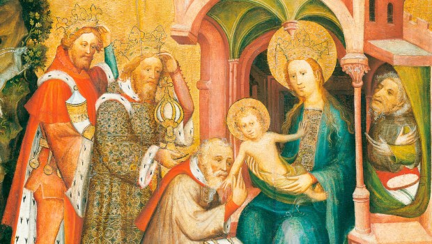 Trzej Królowie składają pokłon Dzieciątku Jezus