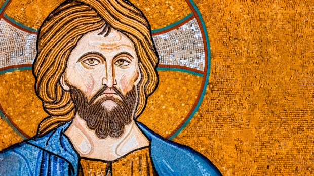 Piękna rzymska mozaika przedstawiająca Jezusa Chrystusa