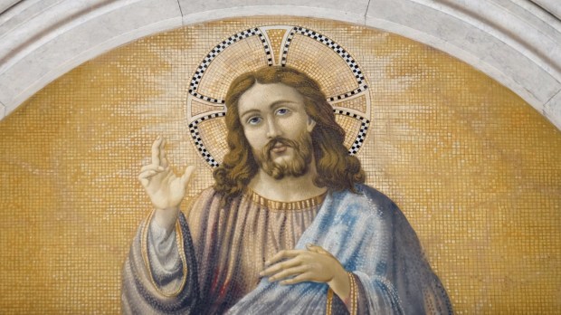Jezus Chrystus na mozaice w Rzymie