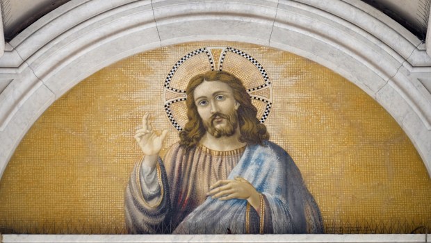 Jezus Chrystus na mozaice w Rzymie