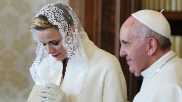 księżna Monako Charlene u papieża Franciszka