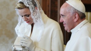 księżna Monako Charlene u papieża Franciszka