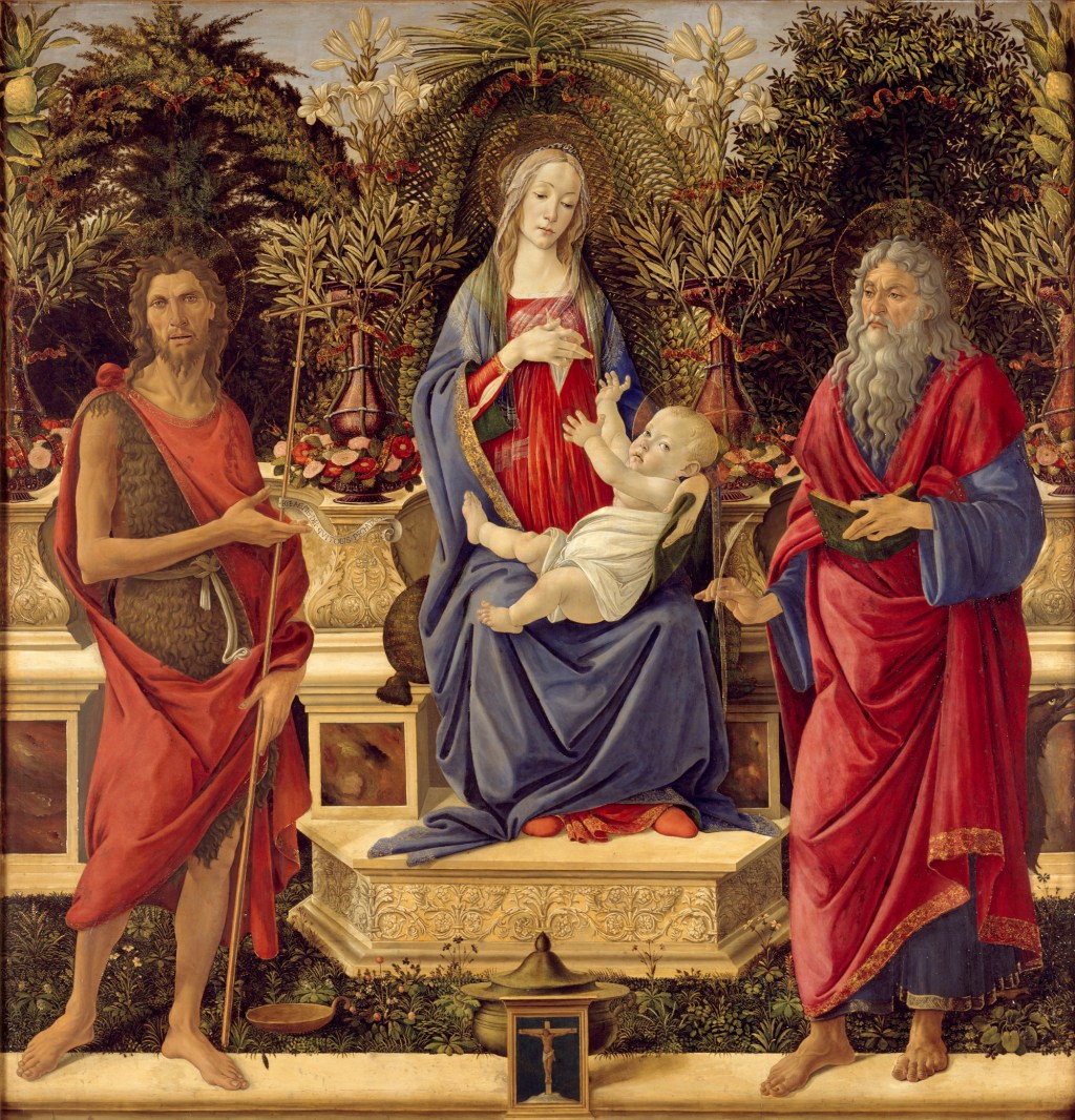 Sandro Boticelli, Madonna ze świętymi Janem Chrzcicielem i Janem Ewangelistą