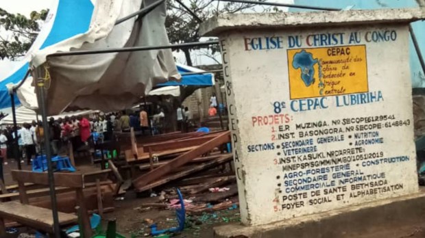 zamach na kościół w Demokratycznej Republice Konga