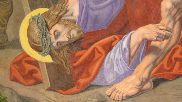 Jezus upada pod krzyżem