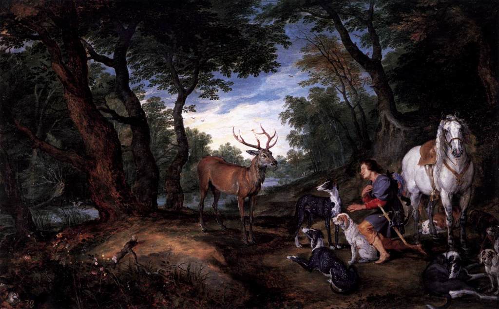 "Wizja świętego Huberta" – obraz malarzy Jana Brueghla i Petera Rubensa