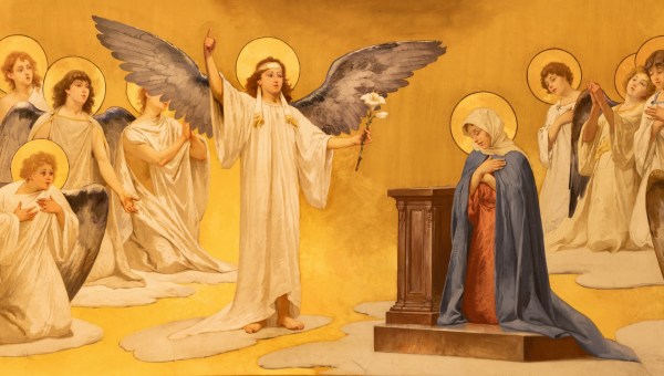 Archanioł Gabriel zwiastuje dobrą nowinę Najświętszej Maryi Pannie