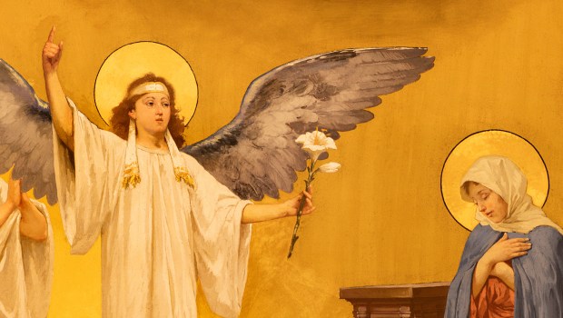 Archanioł Gabriel zwiastuje dobrą nowinę Najświętszej Maryi Pannie