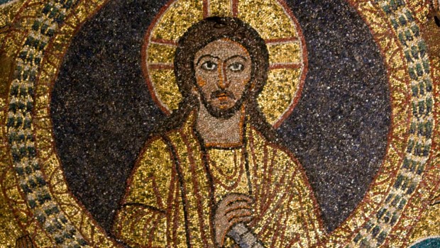 Jezus Chrystus na średniowiecznej mozaice