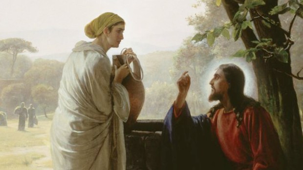 Jezus rozmawia z Samarytanką przy studni - obraz Carla Heinricha Blocha
