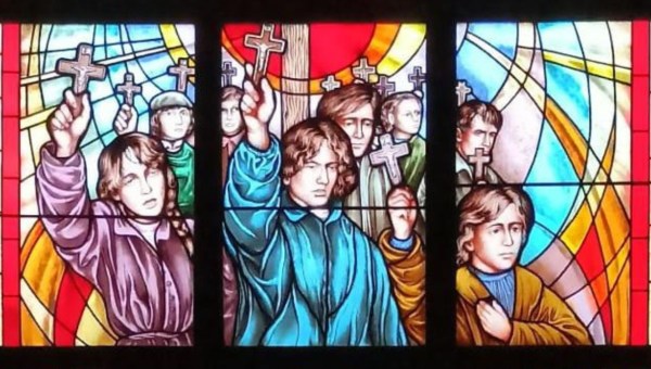 Witraż z kościoła w Miętnem