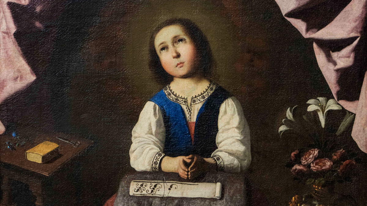 "Miriam z Nazaretu" (fragment obrazu), Francisco de Zurbarán