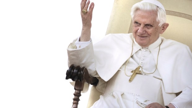 papież Benedykt XVI podczas audiencji