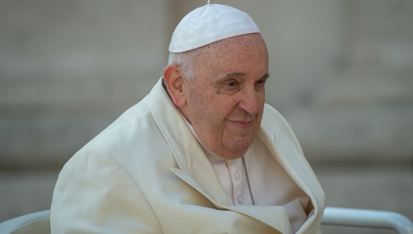 Pope Francis during his weekly general audience in Paul VI Hall at the Vatican - April 05 2023