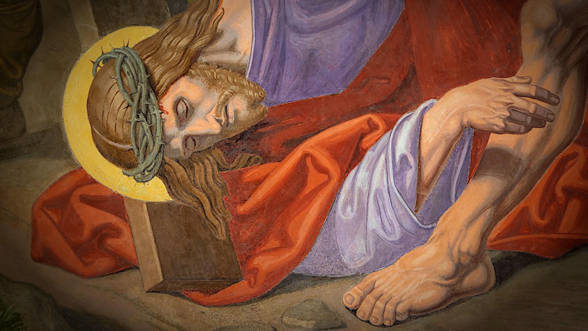 Stacja VII: Pan Jezus upada pod krzyżem po raz drugi