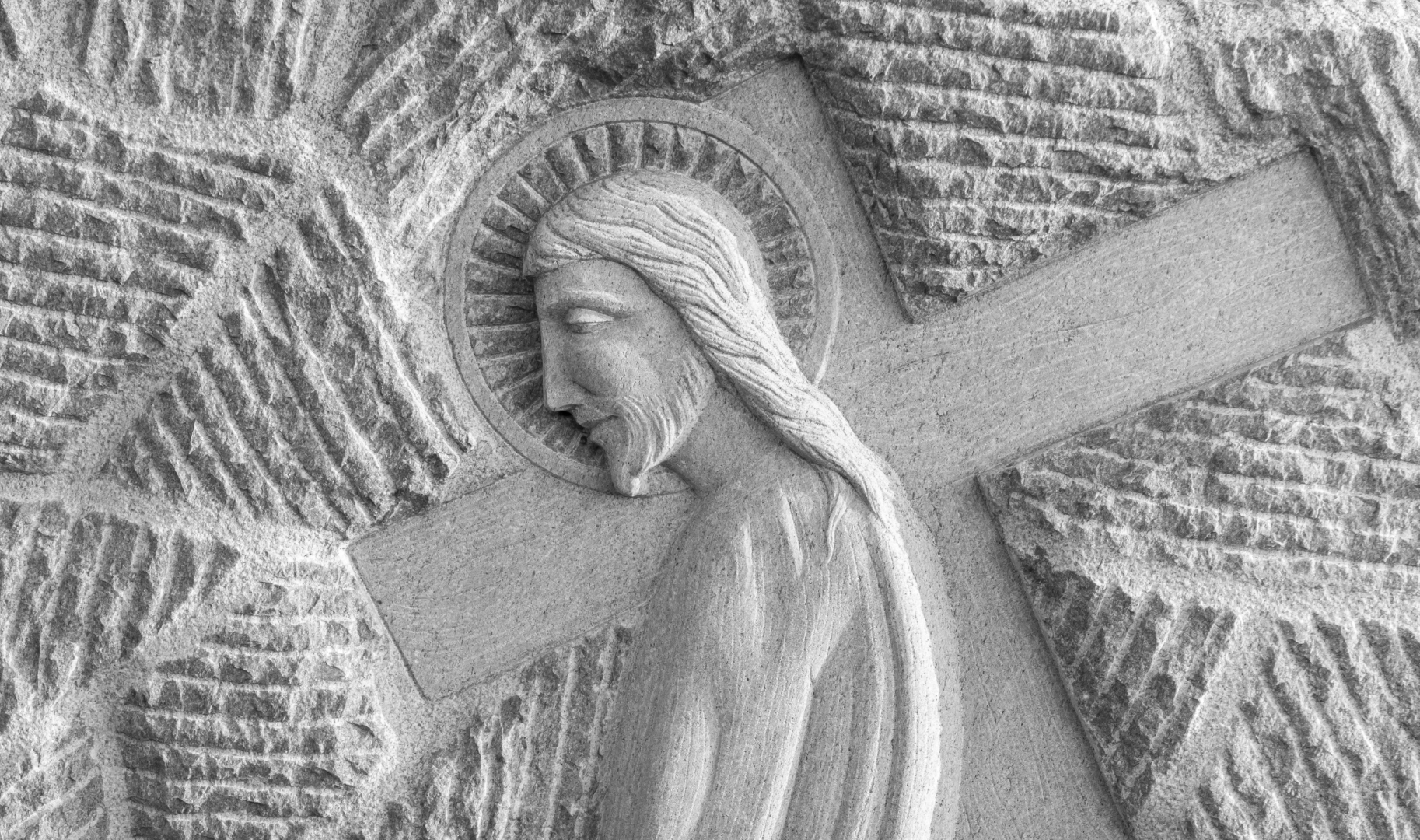 Jezus Chrystus niesie krzyż