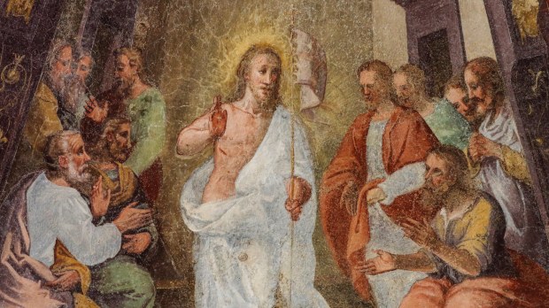 Zmartwychwstały Jezus ukazuje się swoim apostołom