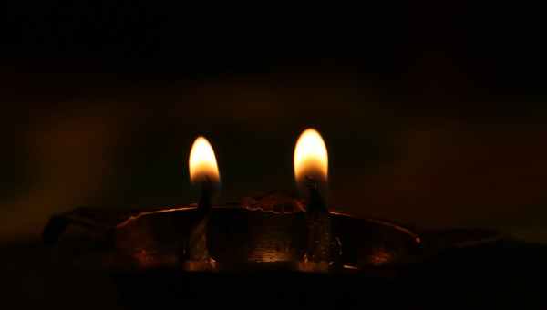 close up of weak flames