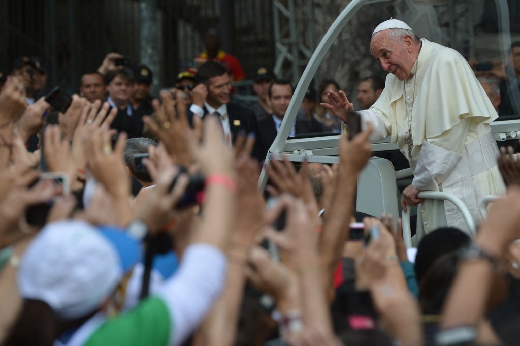 Papież Franciszek podczas Światowych Dni Młodzieży w Rio de Janeiro w 2013 roku