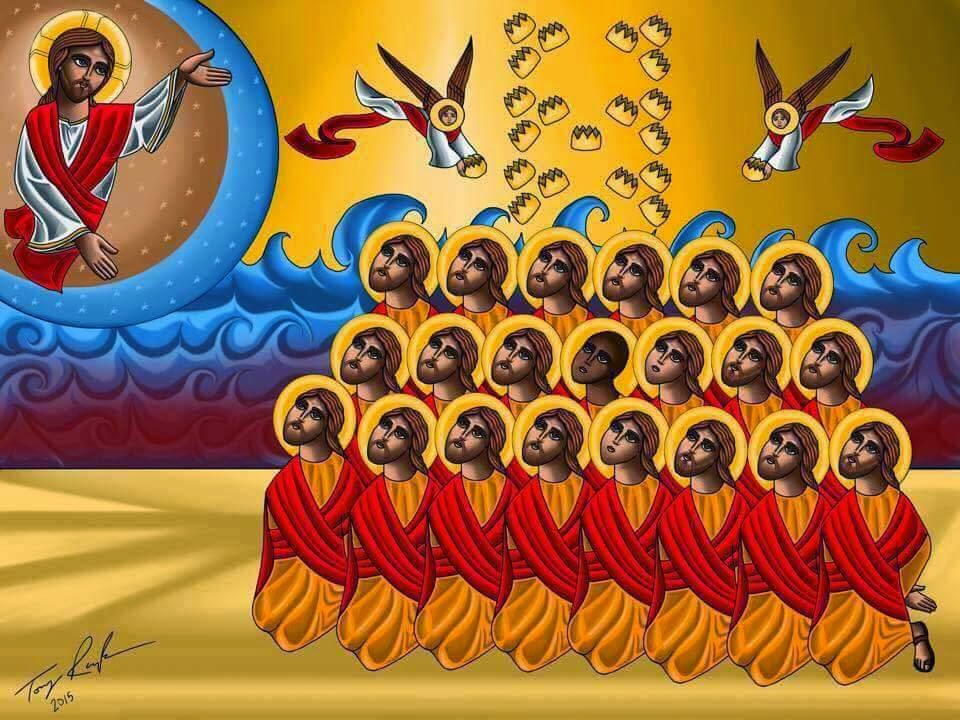 Ikona przedstawiająca 21 męczenników koptyjskich zamordowanych przes ISIS