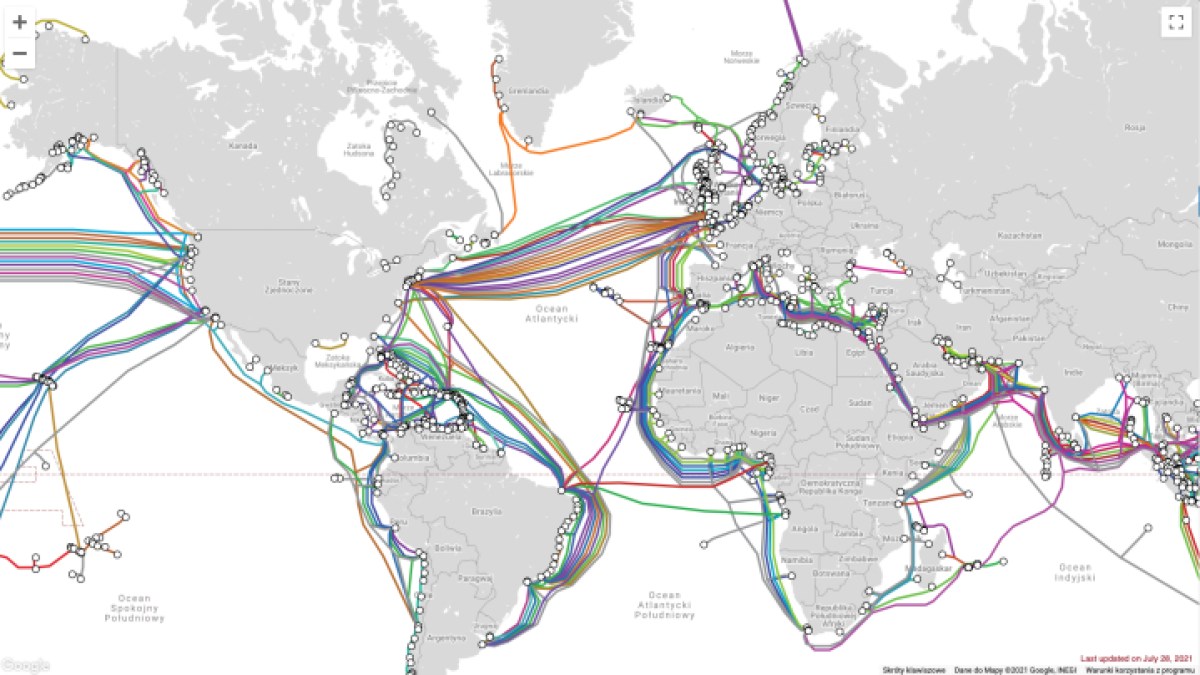 MAPA KABLI NA OCEANACH