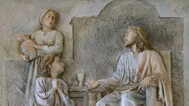 Jezus w gościnie u sióstr Marty i Marii w Betanii