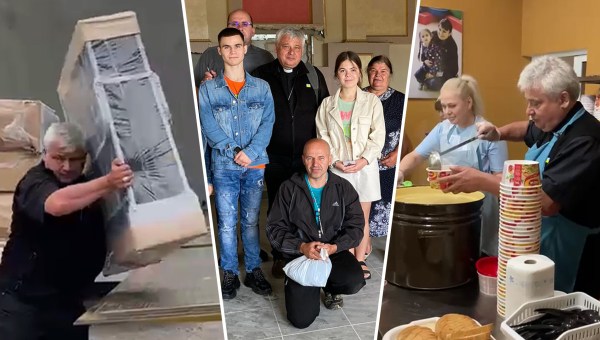 Kardynał Konrad Krajewski w Chersoniu