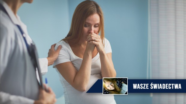 Zmartwiona diagnozą lekarską kobieta w ciąży