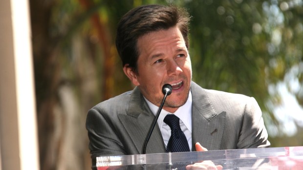 Actor Mark Wahlberg delivering a speech