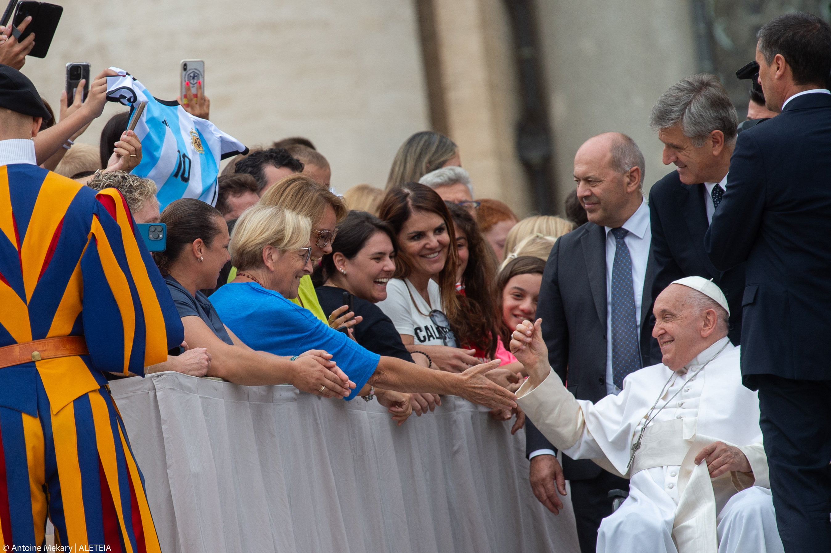 Pope Francis during his weekly general audience in St. Peter's square