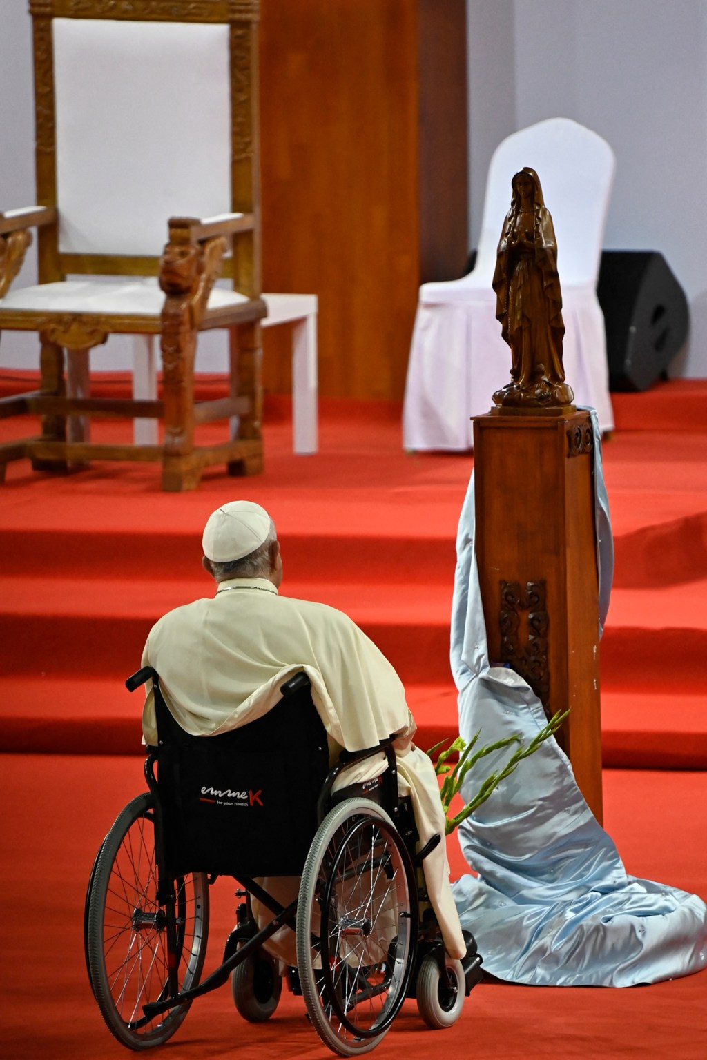 Pope Francis attends Holy Mass at the Steppe Arena in Ulaanbaata