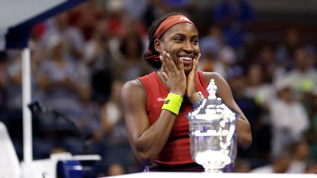 Amerykańska tenisistka Coco Gauff po zwycięstwie nad Aryną Sabalenką w finale US Open