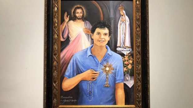 Painting of Blessed Carlo Acutis