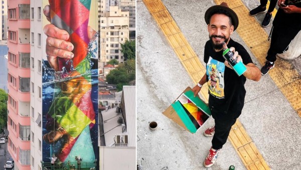 Eduardo Kobra i jego mural Ręka Boga