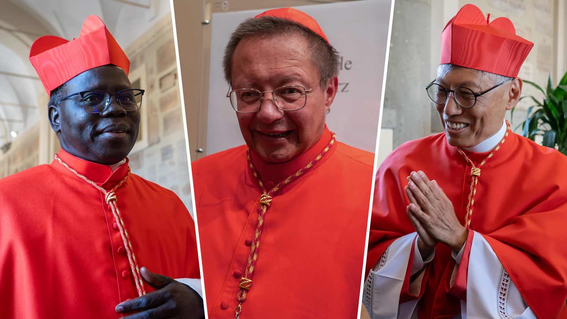 Nowi kardynałowie nominowani przez papieża Franciszka: kard. Stephen Ameyu Martin Mulla, kard. Grzegorz Ryś, kard. Stephen Chow Sau-Yan SJ