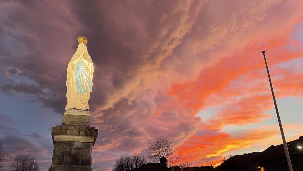 Lourdes at sunset
