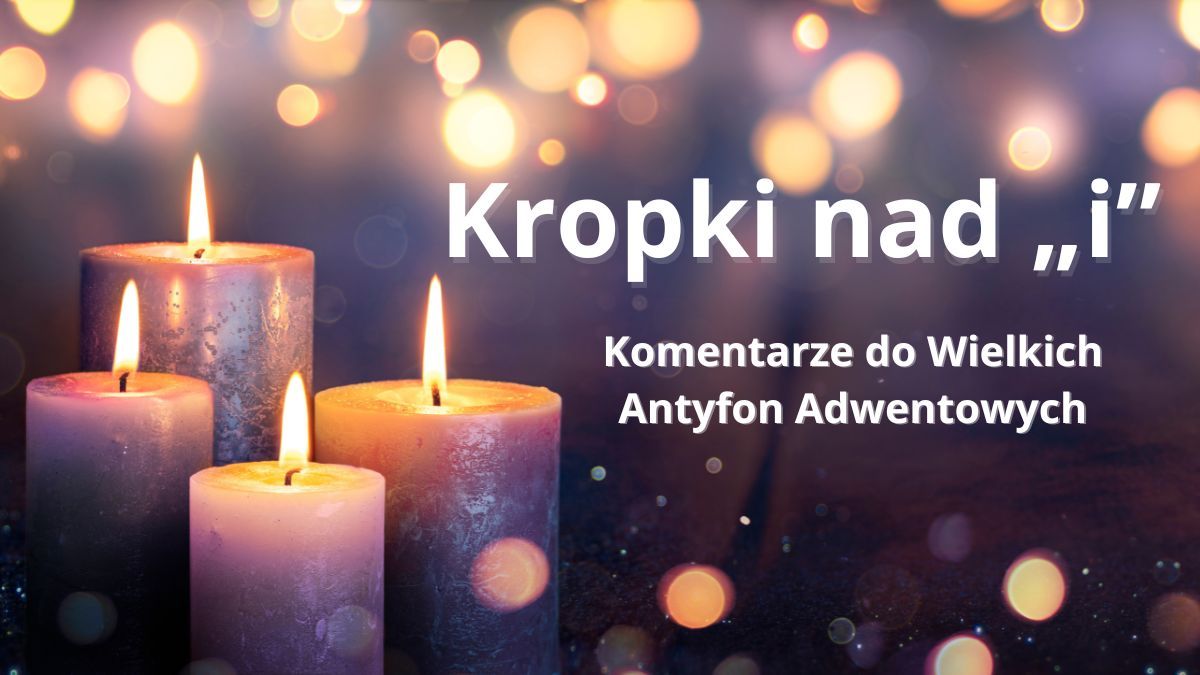 Wieniec adwentowy z napisem Kropki nad i