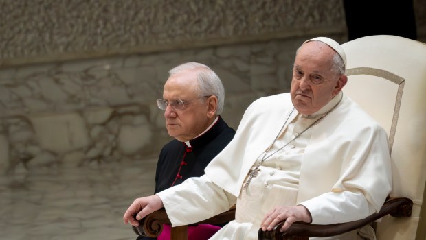 Pope Francis during his weekly general audience in Paul VI Hall at the Vatican