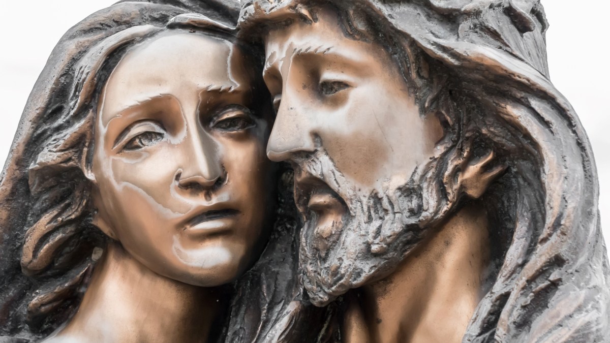 Jesus and Mary. Mother Mary holding her son Jesus