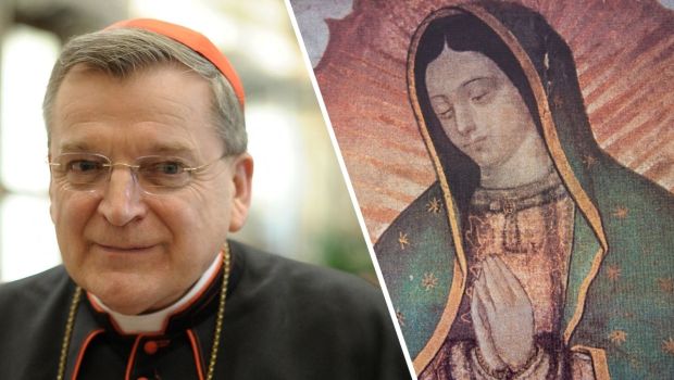 Kardynał Raymond Leo Burke i Matka Boża z Guadalupe
