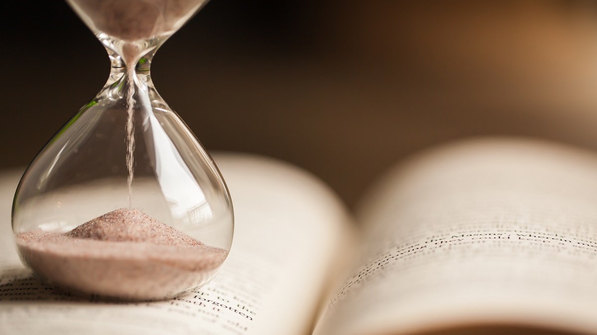 Hour Glass on a book