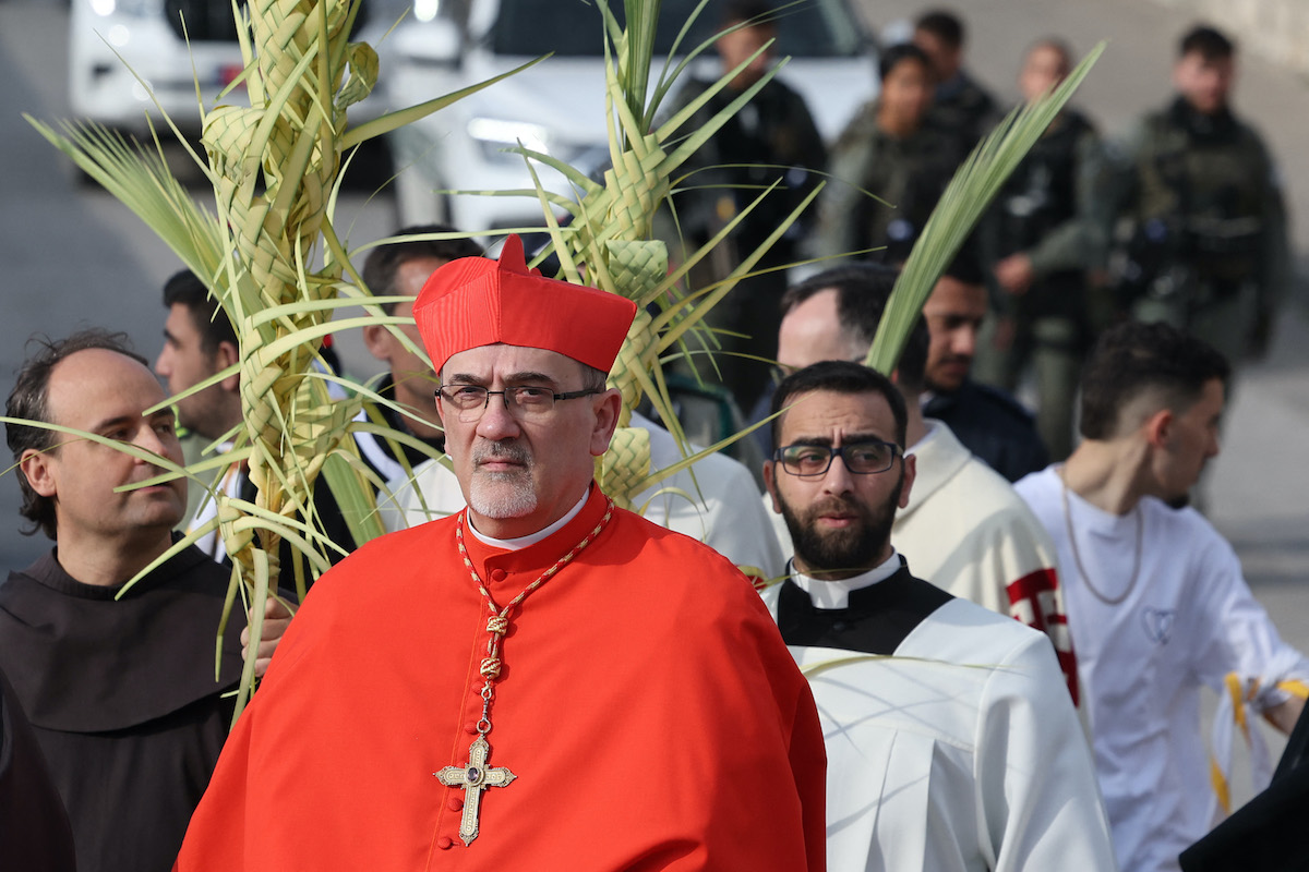 Cardinal Pizzaballa in Palm Sunday procession