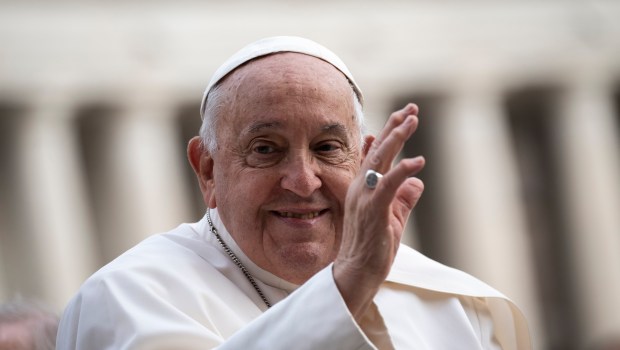 Pope Francis during his weekly general audience in St. Peter's square at the Vatican on October 16, 2024