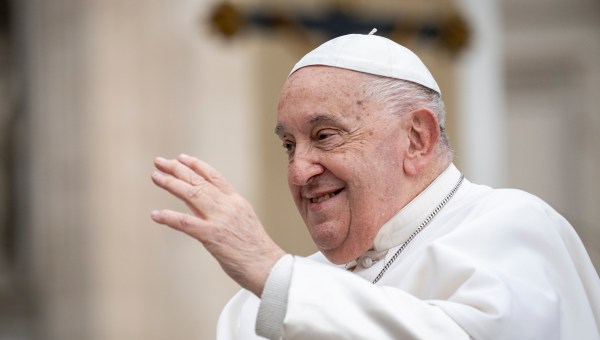 Pope Francis during his weekly general audience in St. Peter's square at the Vatican on November 20, 2024