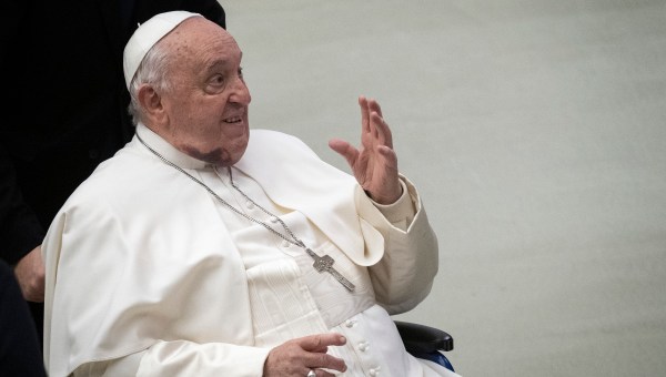 Pope Francis during his weekly general audience in Paul VI Hall at the Vatican on December 11, 2024.