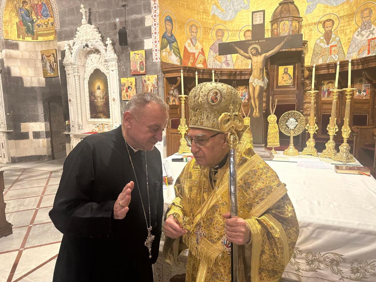 Ks. Waldemar Cisło i patriarcha Youssef Absi