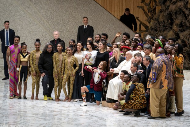 Pope Francis during his weekly general audience in Paul VI Hall at the Vatican on January 08, 2025.